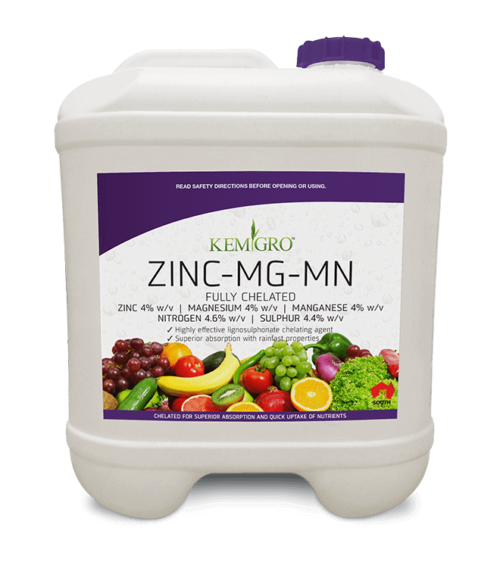 Kemgro Crop Solutions Fully Chelated Zinc Mg Mn Liquid Fertiliser 20 litre